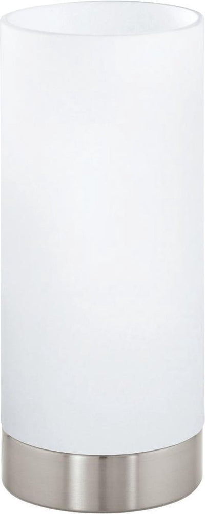 Lampe de table Eglo damasco 1 - e27 - 21,5 cm - gris blanc