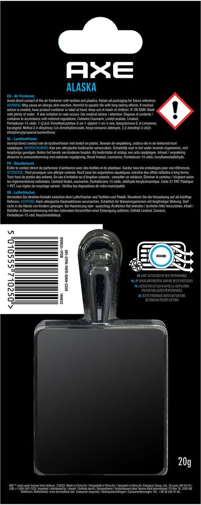 Axe désodorisant mini évent alaska