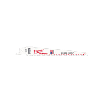 Lames de scie de démolition Milwaukee | trait de scie fin | bois avec clous | 150 mm x 5 tpi | 5 pièces - 48475035