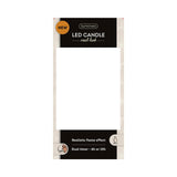 Bougie LED réaliste Lumineo avec mèche de cire et effet flamme ø7,5x13,5cm or avec minuterie 6 heures, fonctionne sur piles - afbeelding 2