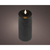 Bougie LED réaliste Lumineo avec mèche de cire et effet flamme ø7,5x20cm noire avec minuterie 6 heures, fonctionne sur batterie - afbeelding 1