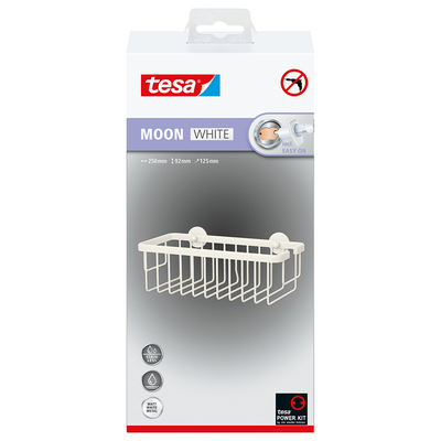 Tesa 1073535 - support de douche blanc lune simple blanc | 1 pièce