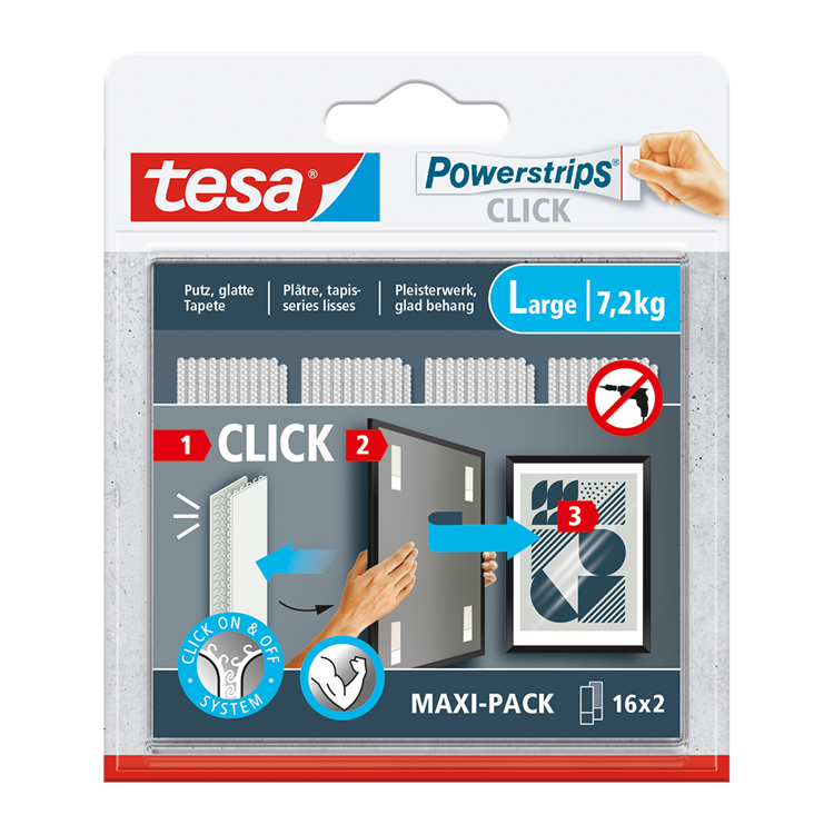 Tesa 1074181 - multiprises clic 16x2 l | 6 pièces