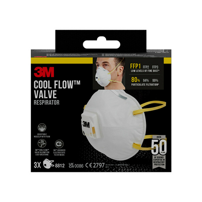 3m 1061821 - masque anti-poussière 8812c3n 3pcs | 3 pièces
