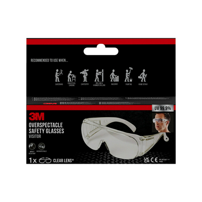 3m 1062062 - lunettes de sécurité overz visiteurtransparent viscc1 | 3 pièces