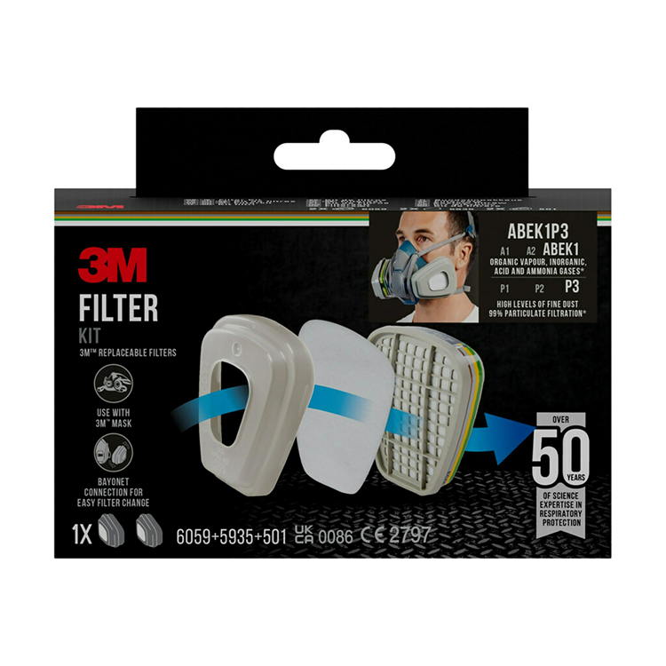 3m 1074272 - jeu de filtres abek1p3 | 1 pièce
