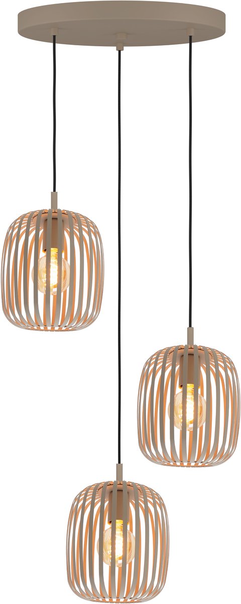 Lampe à suspension Eglo romazzina - e27 - ø 46 cm - couleur sable