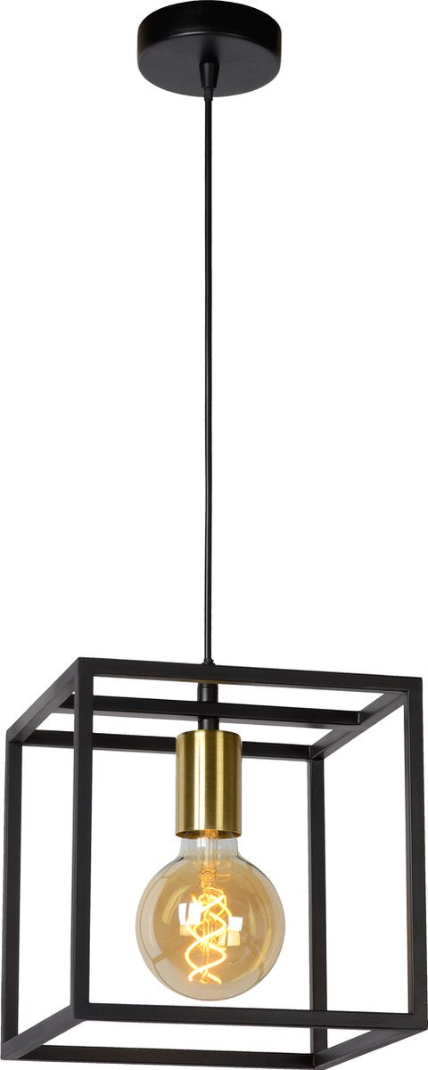 Lucide ruben - lampe suspendue - 1xe27 - noir