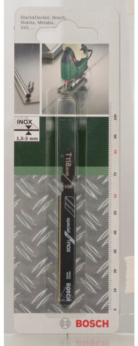 Lame de scie sauteuse Bosch hm, t 118 ahm spéciale pour l'acier inoxydable