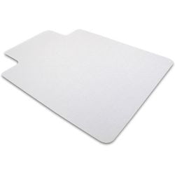 Tapis de chaise bureau dépôt rectangulaire avec partie avant transparente