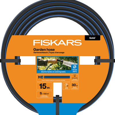 Fiskars 1074447 - tuyau d'arrosage solide 15m 13mm 1 2" | 1 pièce