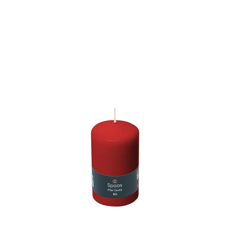 Spaas 1074090 - bougie cylindrique 60 100 - rouge | 12 pièces