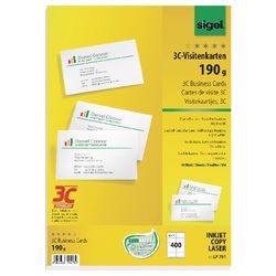Abi visitekaartjes lp791 sigel 85x55mm 190g m2 ultra-blanc