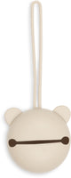 Jollein attache-sucette - boîte à tétine en silicone - 7cm - sable