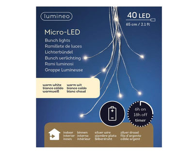 Éclairage cascade Lumineo 40LED blanc chaud