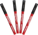 Milwaukee accessoires stylos noirs à pointe fine inkzall - 4pc - 48223164 - afbeelding 2
