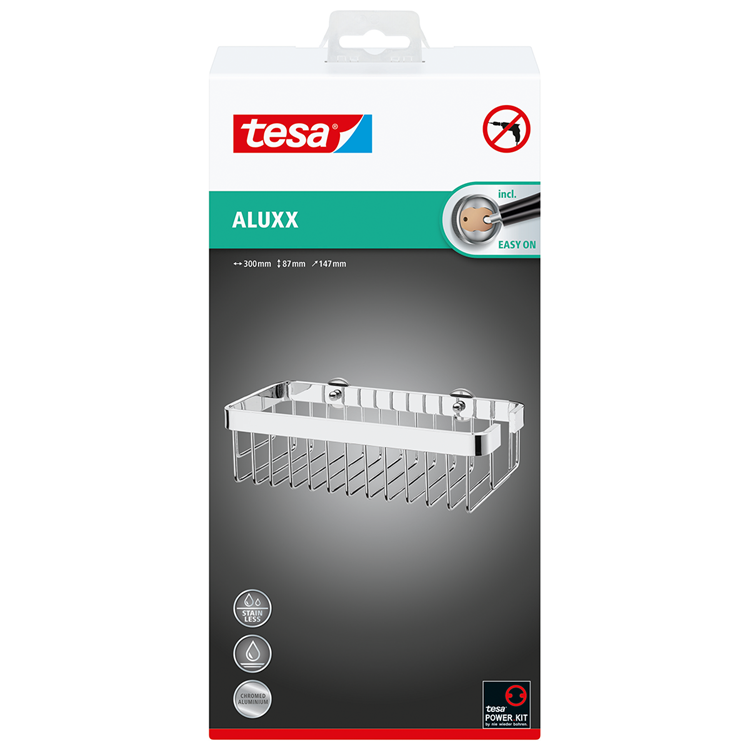 Tesa 1063233 - support de douche aluxx simple | 1 pièce
