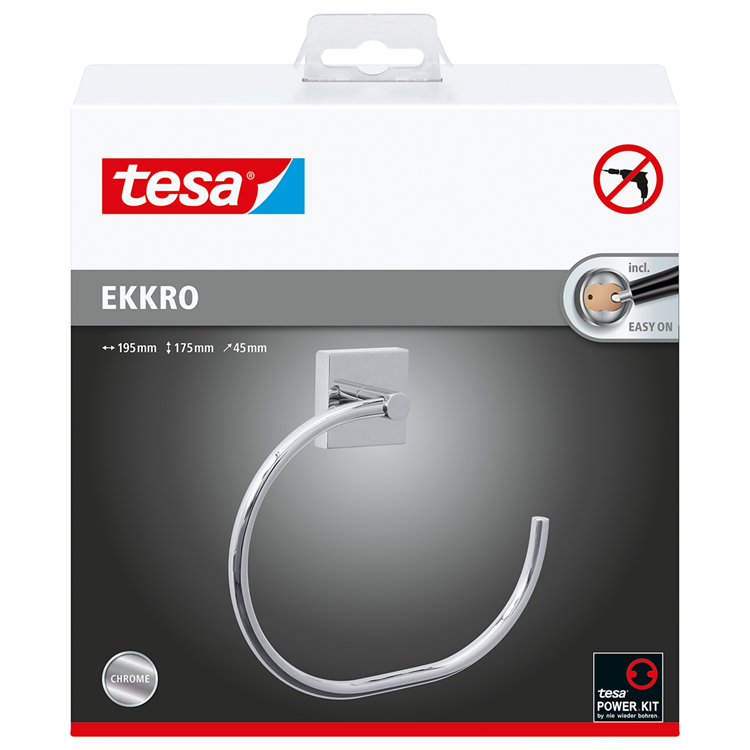 Tesa 1061423 - anneau porte-serviettes ekkro | 1 pièce