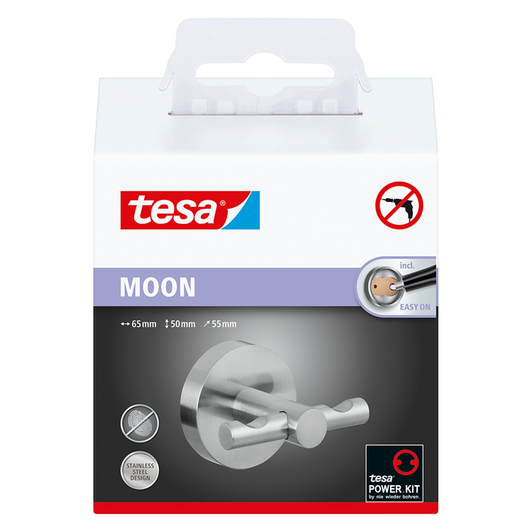 Tesa 1061429 - crochet pour peignoir lune | 1 pièce