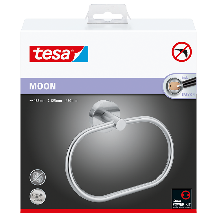 Tesa 1061432 - anneau porte-serviettes lune | 1 pièce