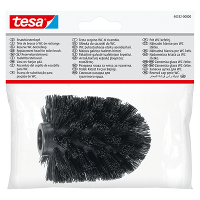 Tesa 1073537 - tête de rechange pour brosse WC noir - chrome | 1 pièce