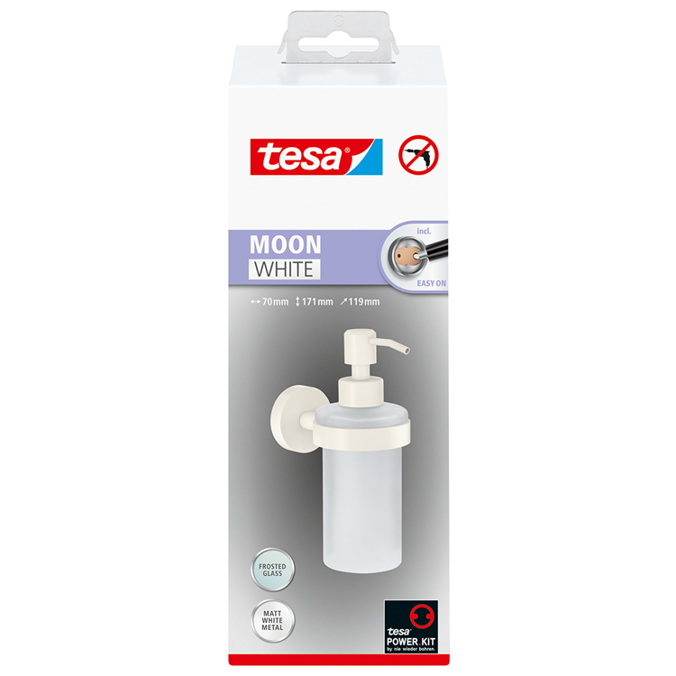 Tesa 1073536 - pompe à savon blanc lune blanc | 1 pièce