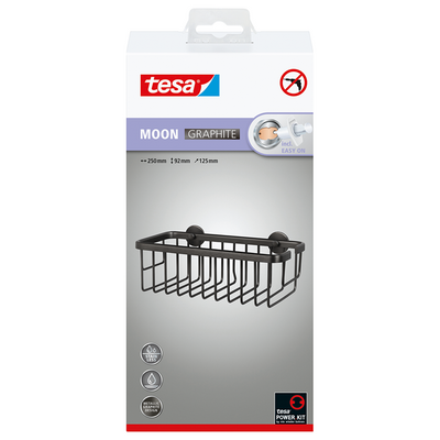 Tesa 1072310 - panier de douche moon graphite simple | 2 pièces