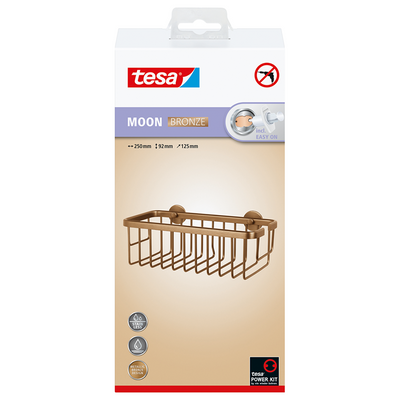 Tesa 1072317 - panier de douche lune bronze simple | 2 pièces