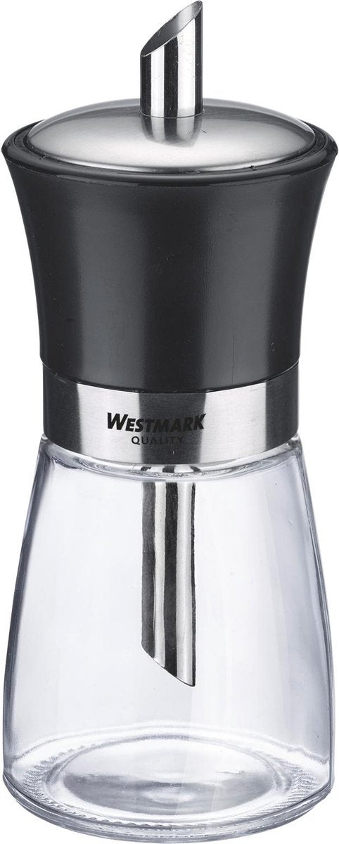 Sucrier Westmark, capacité: 190 ml, verre inox plastique, noir, transparent noir argent, 63592260
