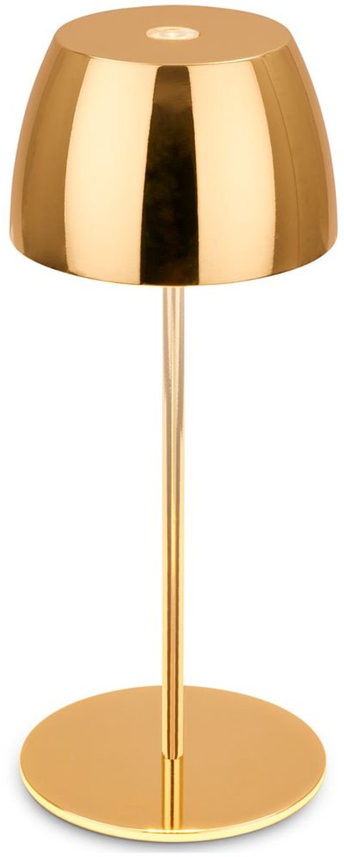 Briloner serina mini - lampe de table LED sans fil ip44 - 7503017 - dimmable - tactile - résistant aux éclaboussures - sans fil - batterie et source lumineuse remplaçables - ø8 x 20 cm - couleur or