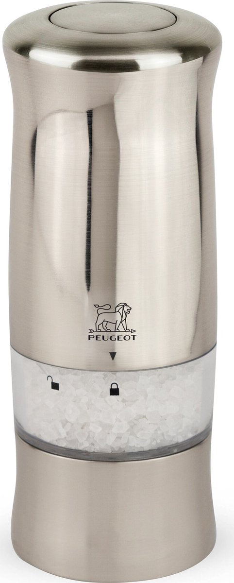 Moulin à sel électrique Peugeot zeli 14 cm - inox - avec éclairage