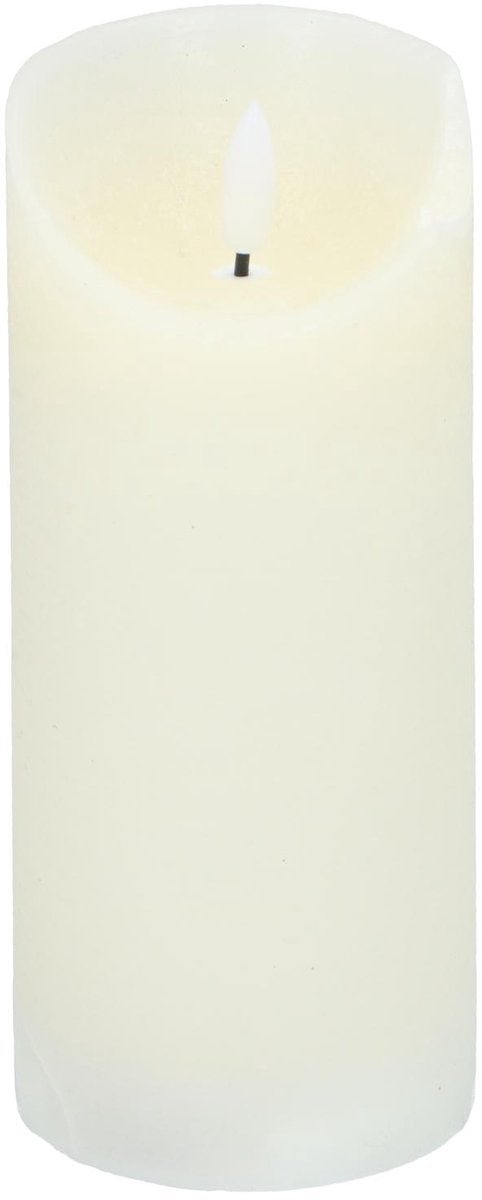 Bougie LED Arti casa - flamme mobile - 7 x 16 cm - blanc