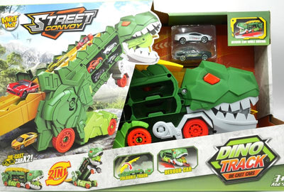Jonotoys Dino Track Piste de voiture 2 en 1 et boîte de rangement