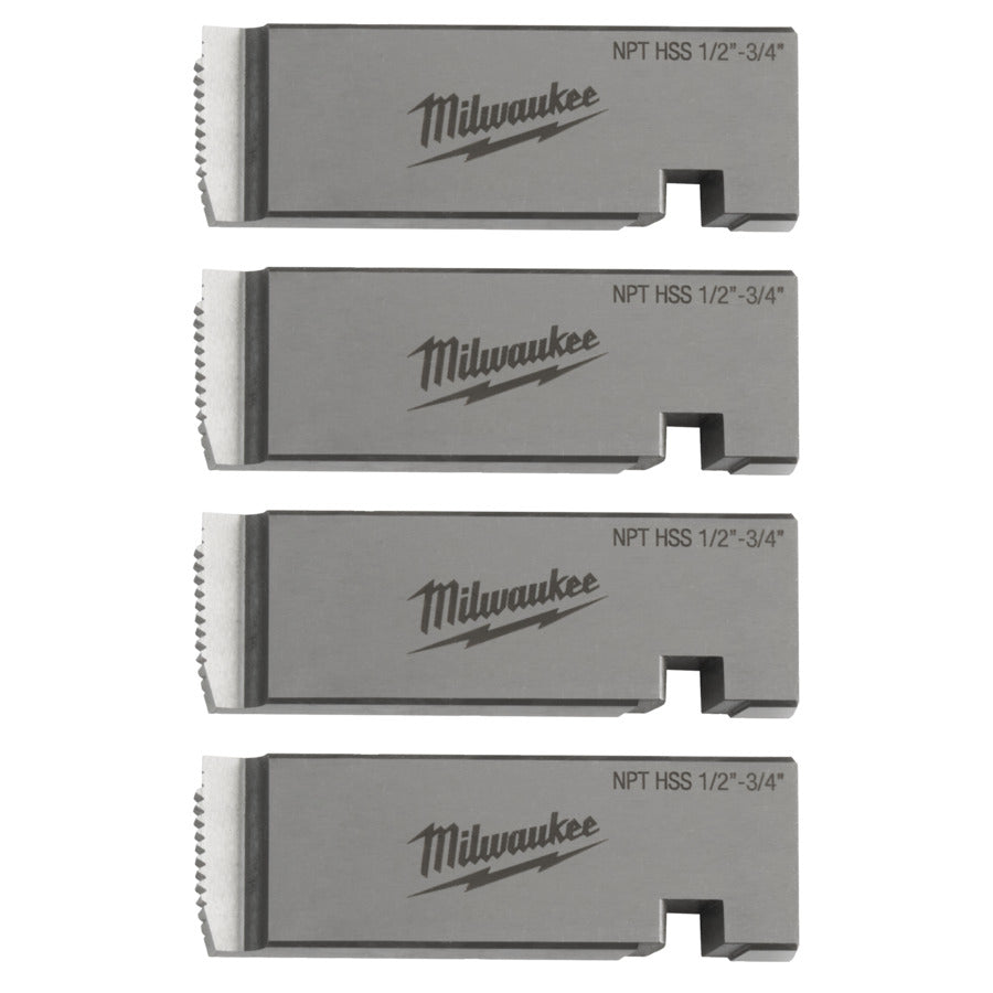 Matrice de coupe-filetage de tuyau Milwaukee ptr2d 1 2 -3 4 npt hss - 48361205