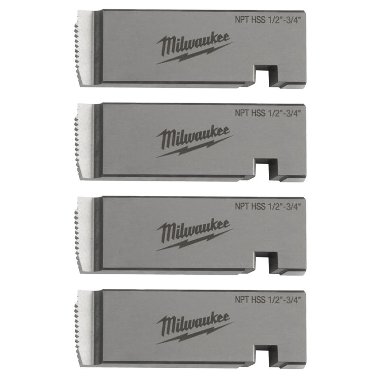 Matrice de coupe-filetage de tuyau Milwaukee ptr2d 1 2 -3 4 npt hss - 48361205