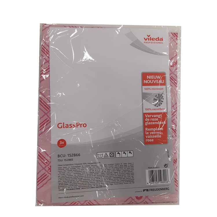 Vileda 1063158 - tissu de verre glasspro | 6 pièces