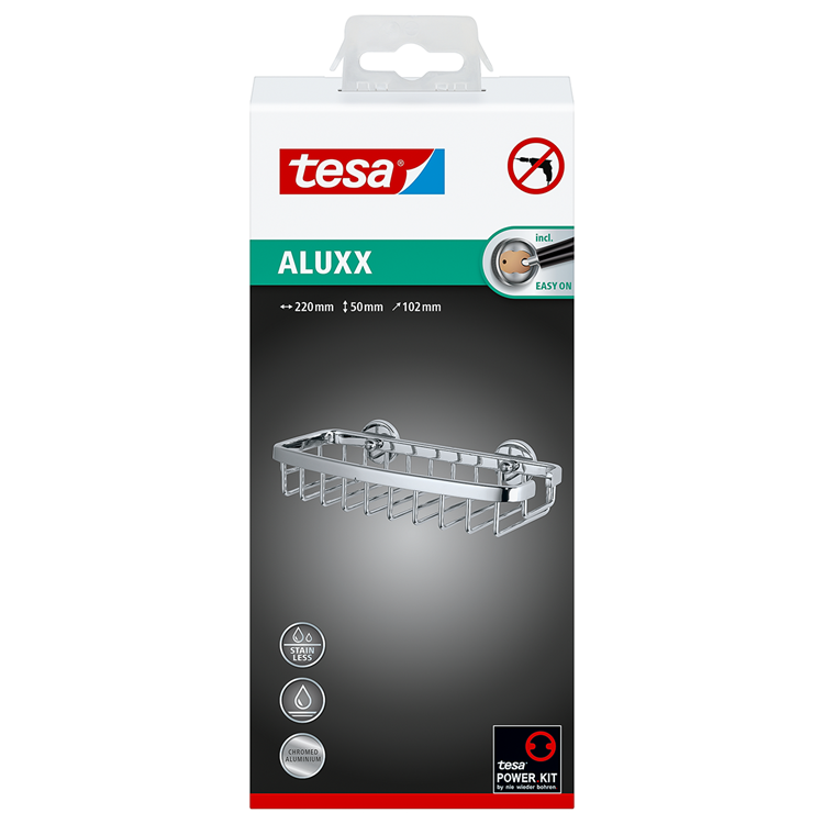 Tesa 1063232 - support de douche aluxx simple | 1 pièce