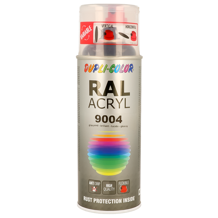 Motip 1059950 - noir signal ral 9004 400 ml | 2 pièces