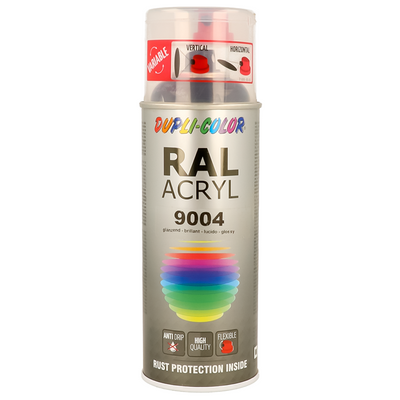 Motip 1059950 - noir signal ral 9004 400 ml | 2 pièces