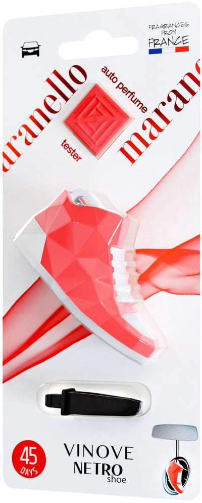 Vinove désodorisant netro shoe maranello - rafraîchit jusqu'à 45 jours (plus de 6 semaines) - dans la grille d'aération - sur le rétroviseur intérieur - sans danger pour l'intérieur