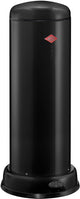 Wesco grande poubelle baseboy avec fermeture en douceur | 30 litres | métal - noir | poubelle à pédale