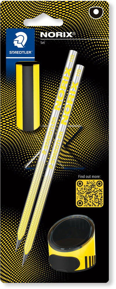 Staedtler crayon graphite norix blister 2 pcs hb noir jaune