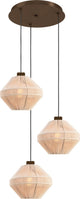 Lampe à suspension Eglo orimini - e27 - ø 40 cm - bronze crème - textile