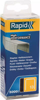 Agrafes rapides à fil fin type 13 - acier galvanisé - pointes acérées - 6 mm - 5000 pièces