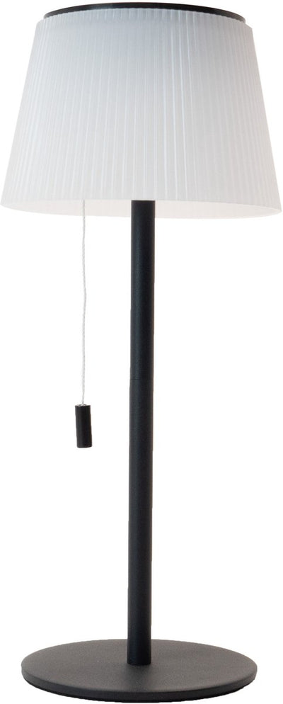 Lampe de table Eglo scordiano - rechargeable (jusqu'à 22 heures de lumière) - solaire - 38 cm - noir et blanc - sans fil - intérieur et extérieur - interrupteur à tirette