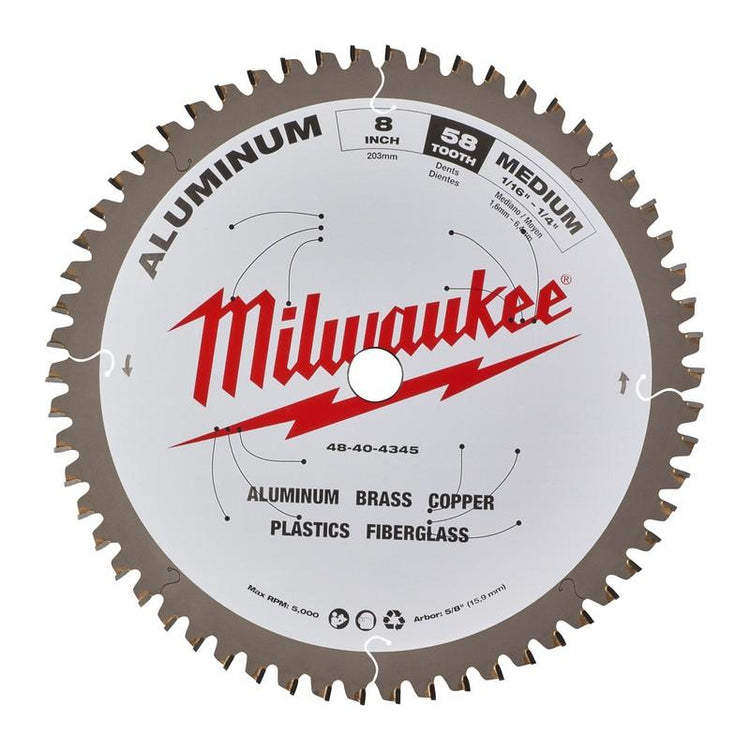 Milwaukee accessoires lame de scie circulaire p alu 203x5 8x2.4x58 - 48404345