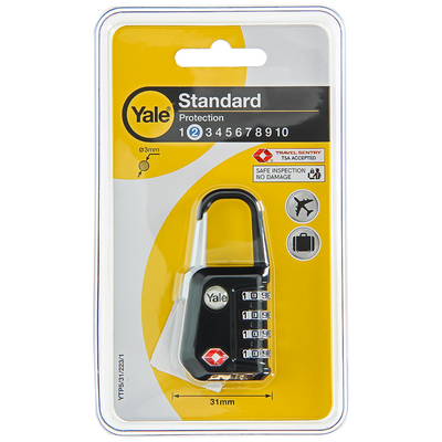 Yale 1060497 - cadenas à code tsa noir | 3 pièces
