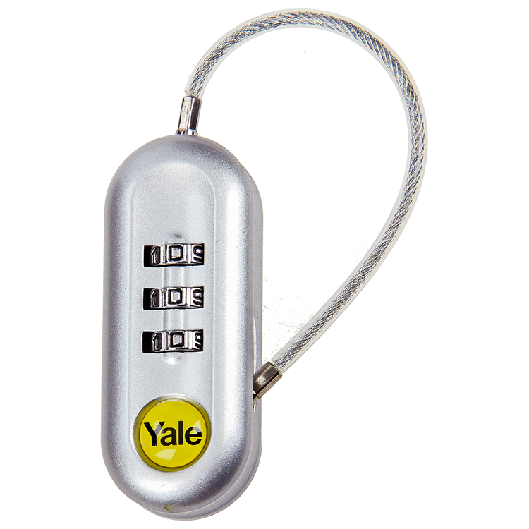 Yale 1060498 - cadenas à code flexible avec étiquette d'identification | 3 pièces