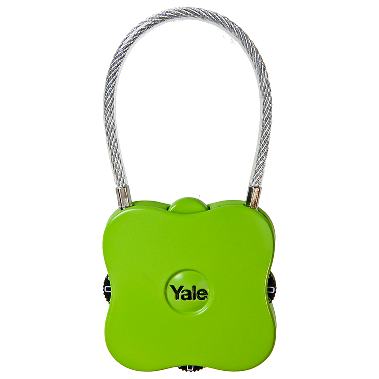 Yale 1060502 - cadenas à code flex vert | 3 pièces