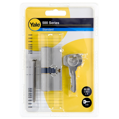 Yale 1060546 - cylindre profilé 500 mv 65mm (30 35) | 2 pièces